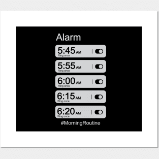 Morning Routine Alarm Clock Posters and Art